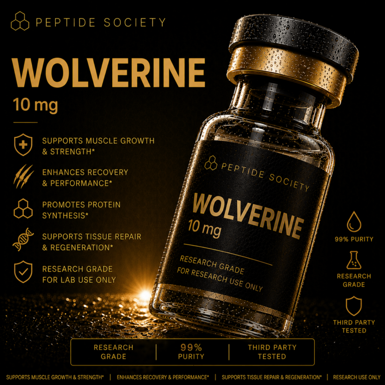 Wolverine (BPC-157 + TB-500) 10mg — research peptide vial