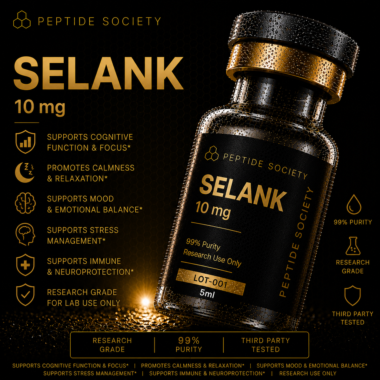 Selank 10mg vial