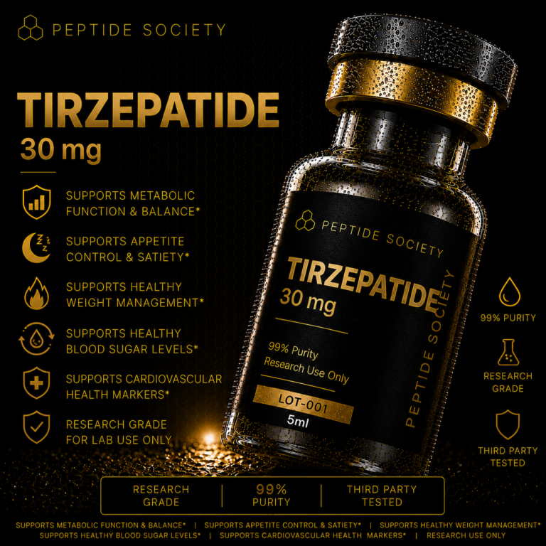 Tirzepatide — research peptide vial